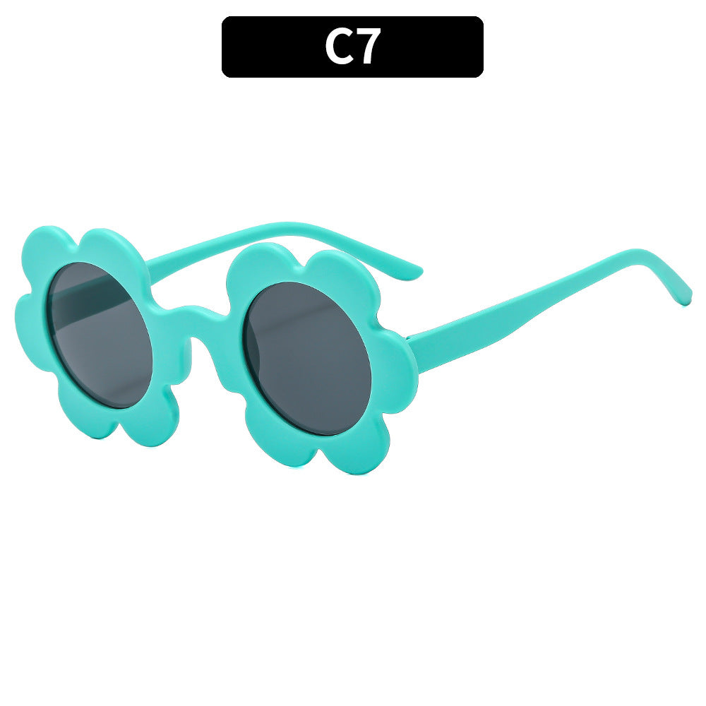 Trendy Floral Sunglasses Stylish Heart-Shaped UV400 Protection