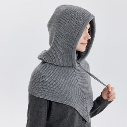 Knitted Balaclava Hoodie Scarf Warm Multifunctional