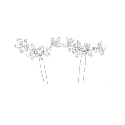 Sparkling Silver U Shaped Bridal Hair Pins Set
