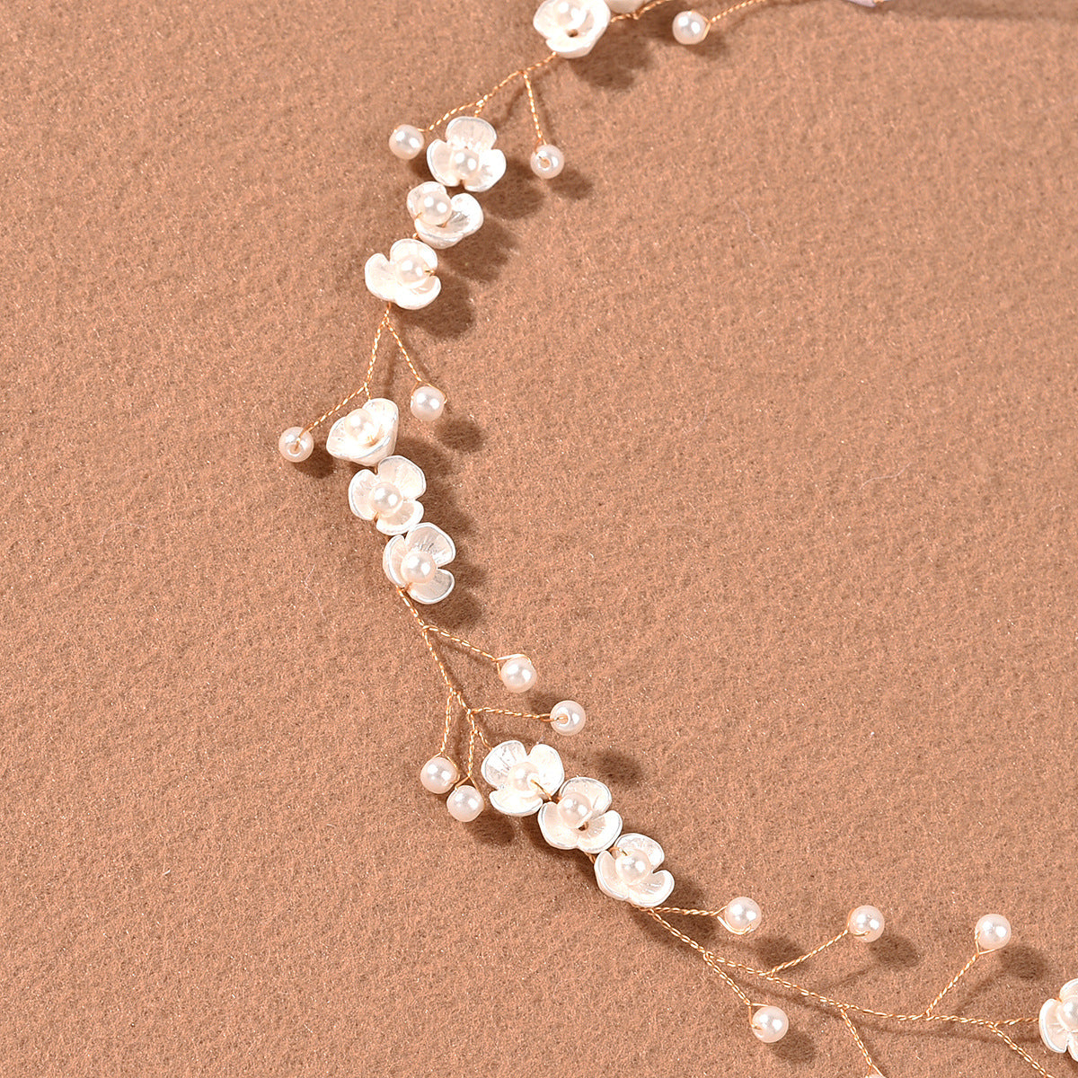 Handmade Pearl Floral Soft Bridal Headband
