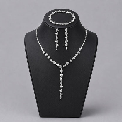 Luxury Bridal Jewelry Set with Pearl and Rhinestone for Weddings and Parties