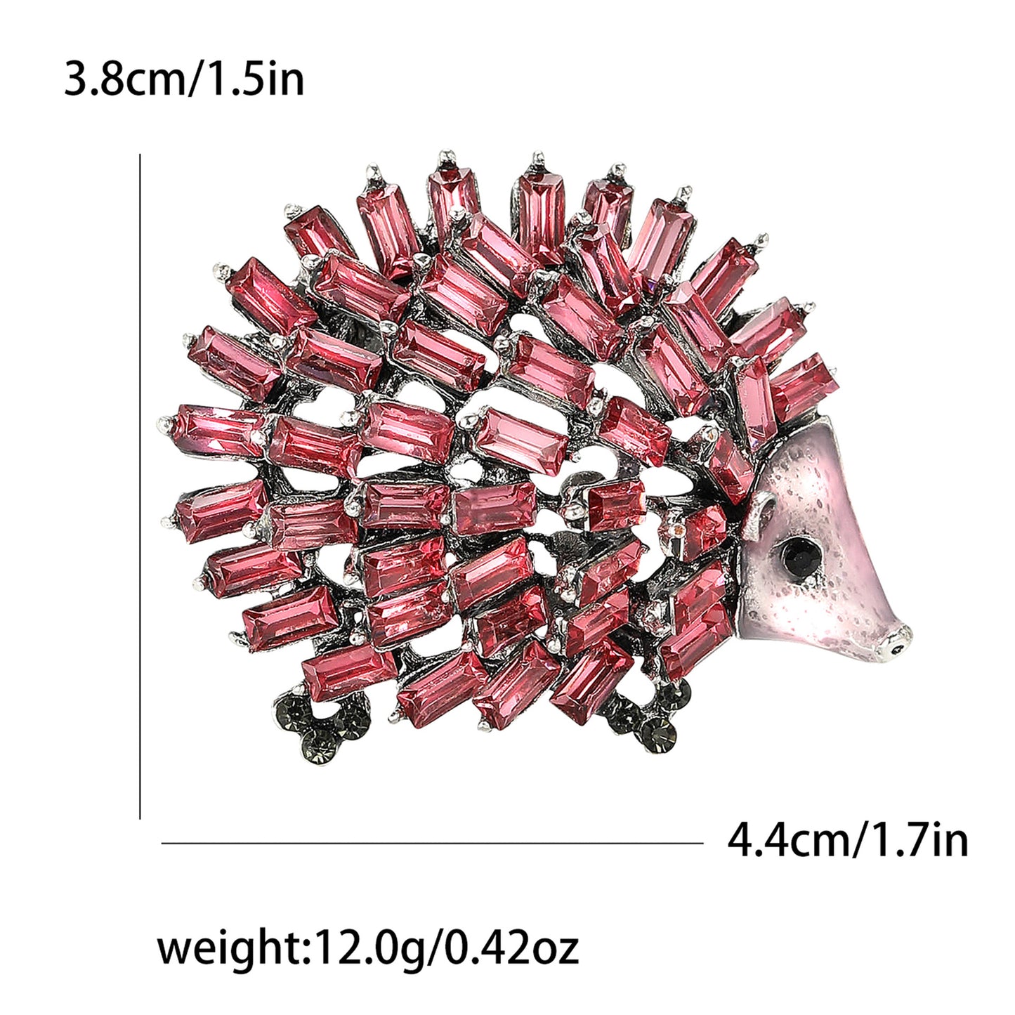 Creative Cartoon Hedgehog Alloy Rhinestone Brooch Fashionable Accessory