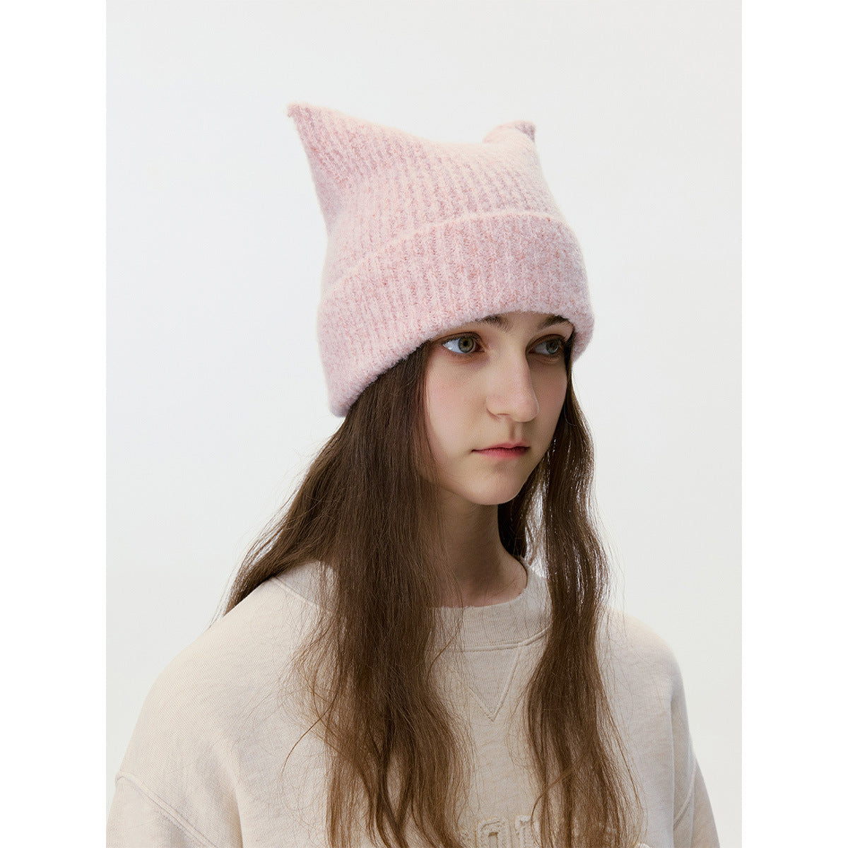 Handmade Wool Blend Knitted Beanie Unisex Casual Warm Hat