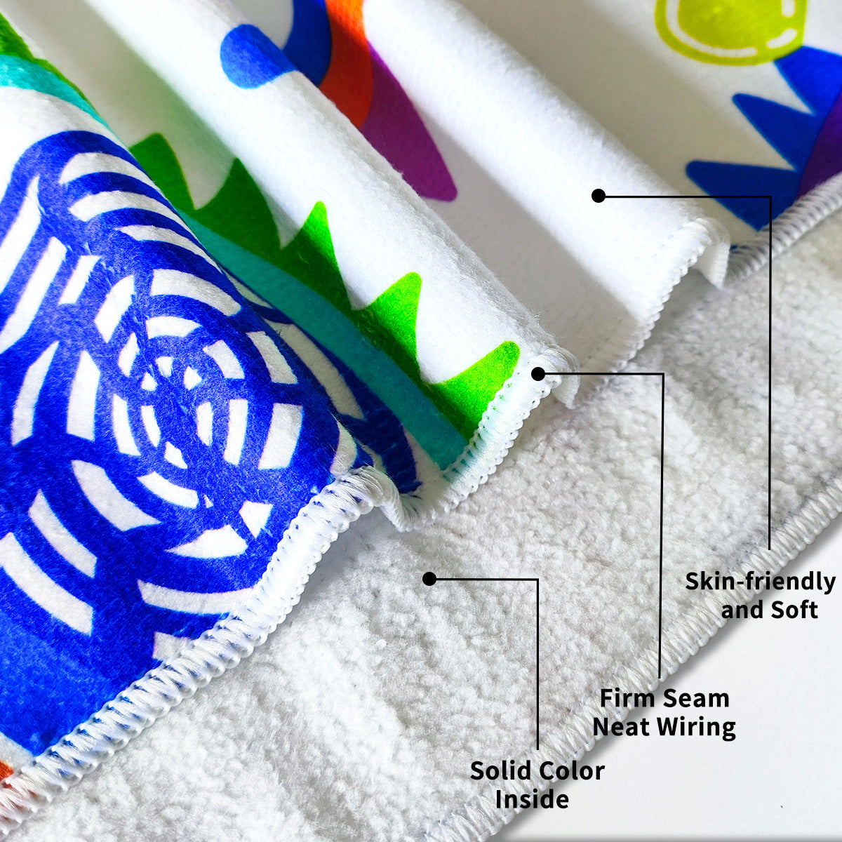 Custom Printed Devil's Eye Beach Towel Microfiber Camping Towel