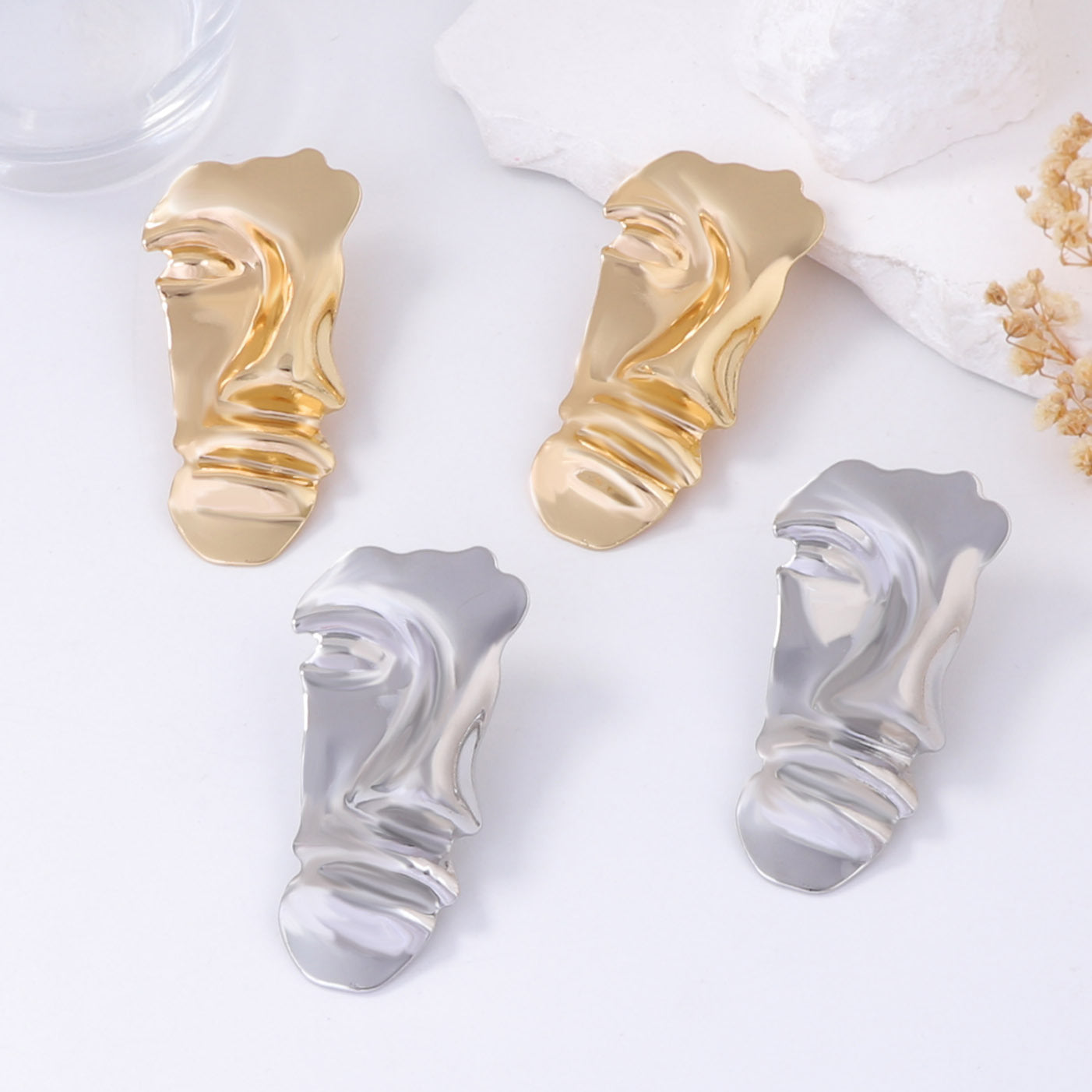 Face Mask Jewelry Set Minimalist Hypoallergenic Style