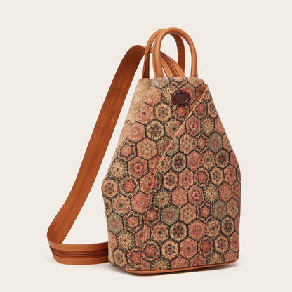 Ethnic Style Multi-Functional Cork Backpack for Casual Travel