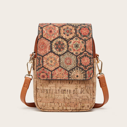 Vintage Style Cork Phone Bag Multi-Functional Clutch Purse