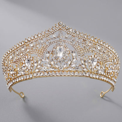 Luxury Rhinestone Crown Headpiece for Bridal and Party