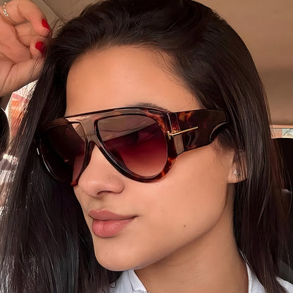 Fashionable Oversized T-Shaped Unisex UV400 Sunglasses