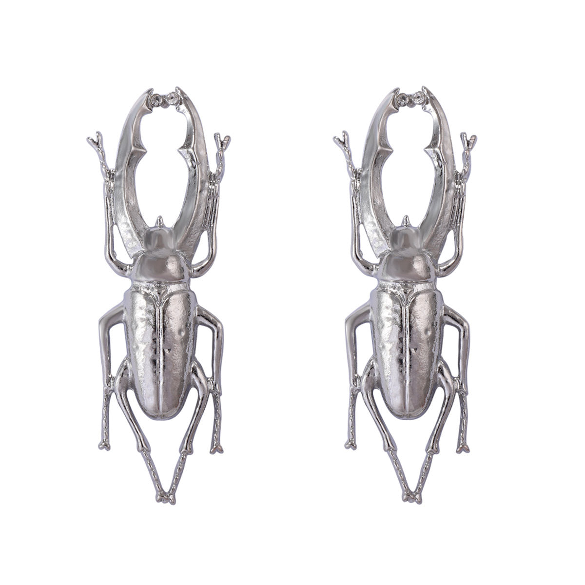 Alloy Beetle Stud Earrings Vintage Minimal Chic