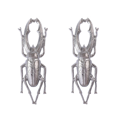 Alloy Beetle Stud Earrings Vintage Minimal Chic