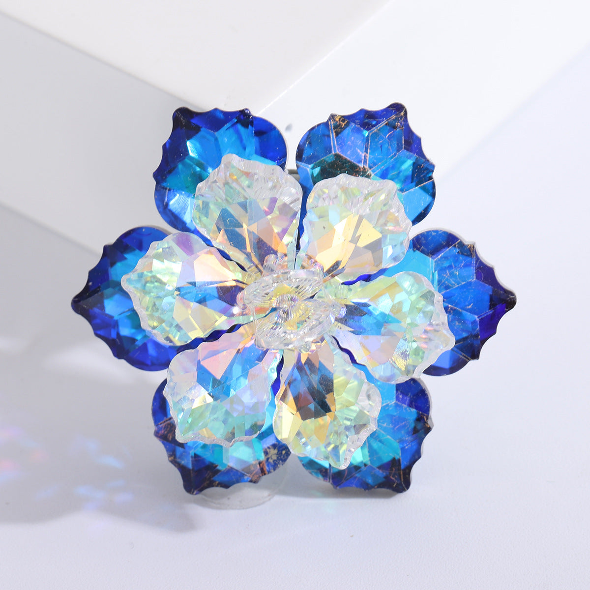 Luxury Crystal Flower Brooches Stylish Women's Floral Pins