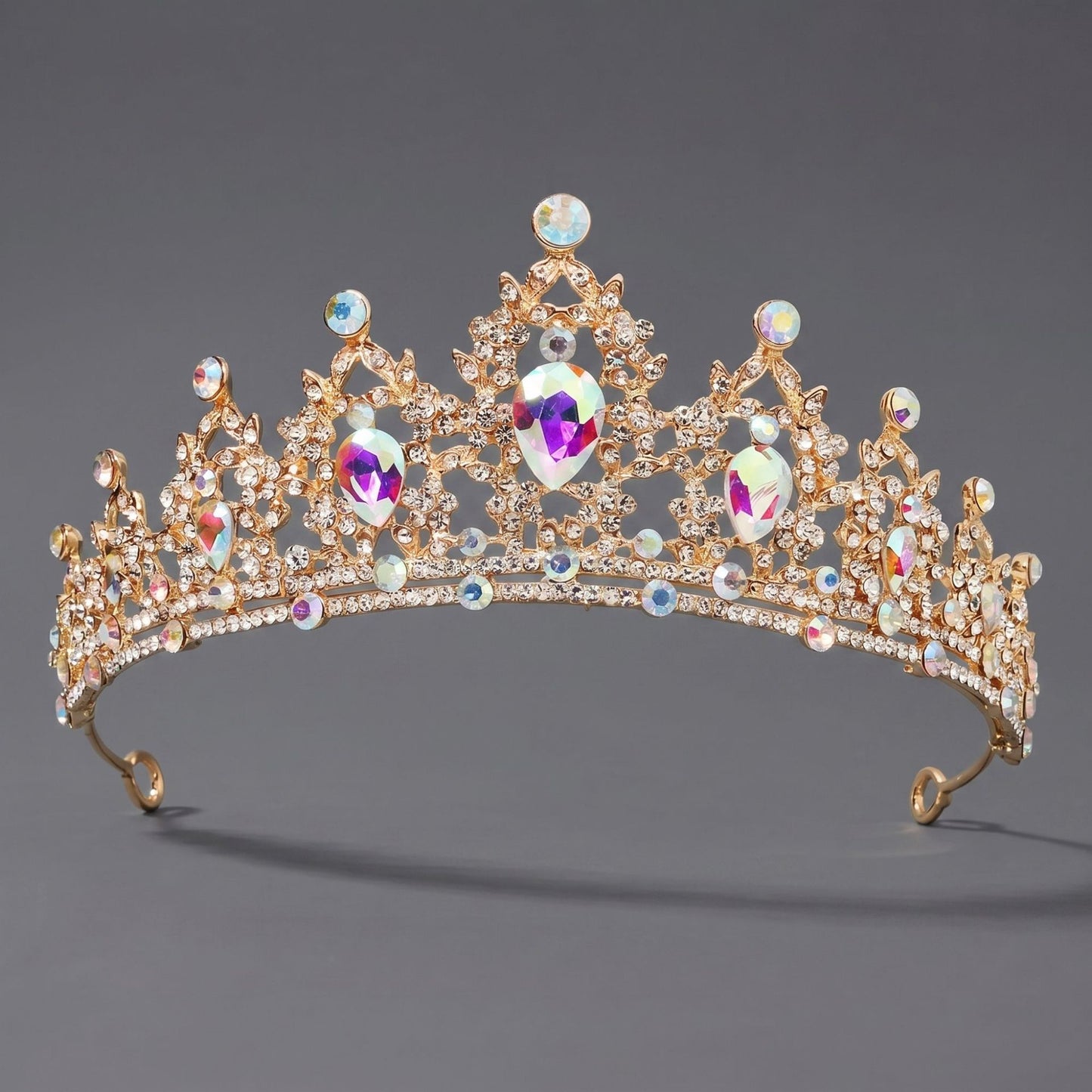 Luxury Rhinestone Princess Crown Headpiece for Birthdays and Weddings