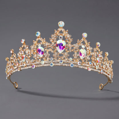 Luxury Rhinestone Princess Crown Headpiece for Birthdays and Weddings