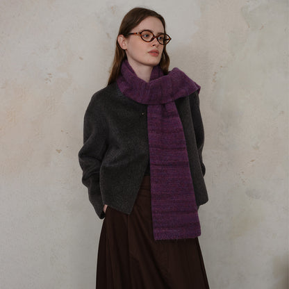 Chic Vintage-Style Wool Blend Scarf for Women