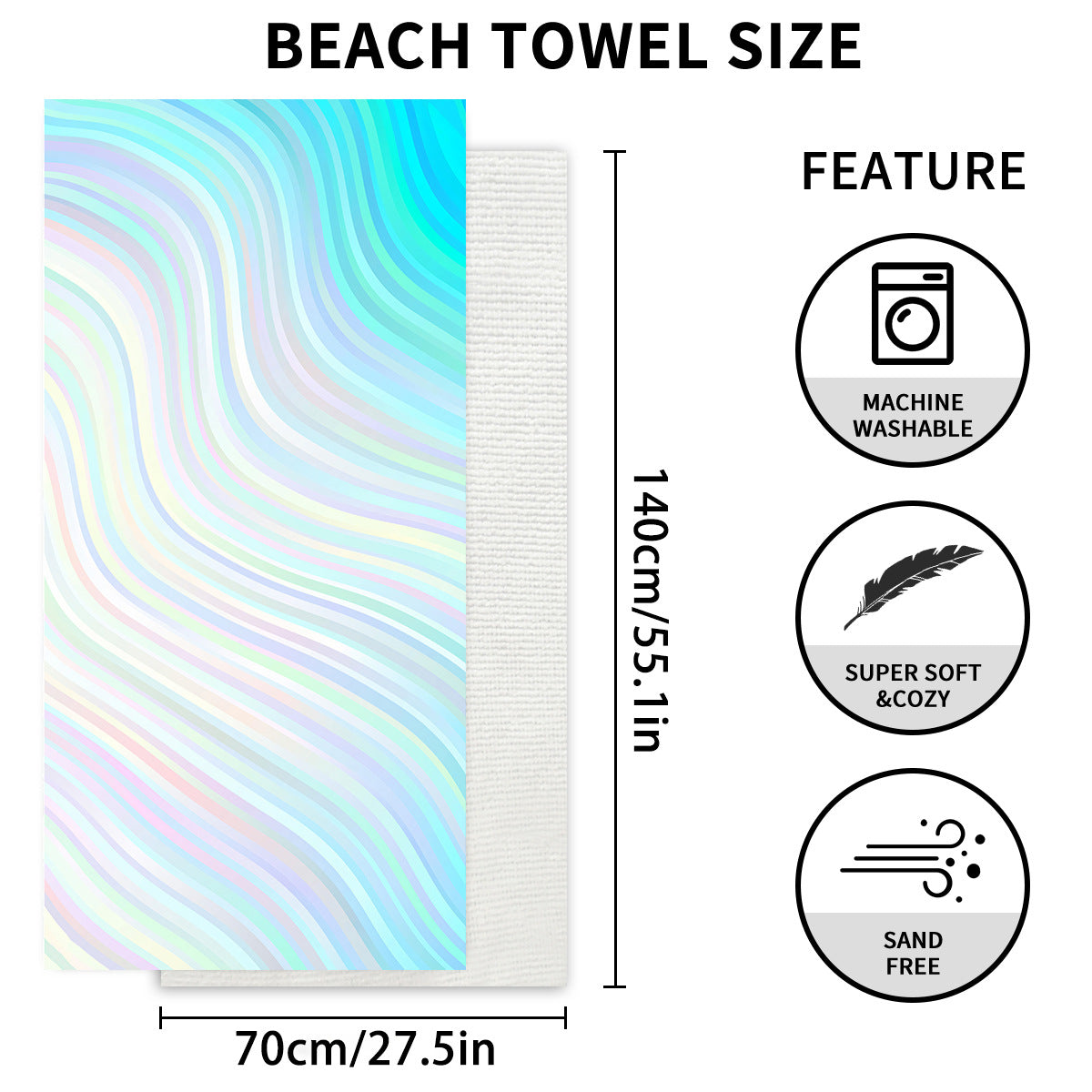 Printed Quick-Dry Microfiber Beach & Bath Towel