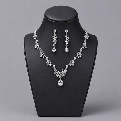 Luxury Bridal Jewelry Set with Pearl and Rhinestone for Weddings and Parties