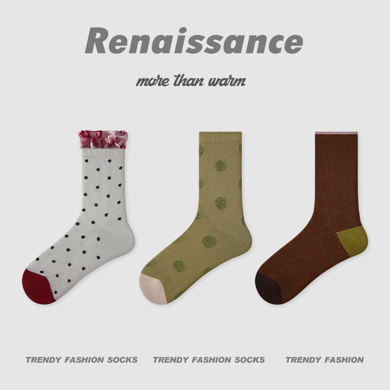 Socks Diamond Mesh Cotton Moisture Wicking Casual