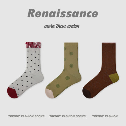 Socks Diamond Mesh Cotton Moisture Wicking Casual