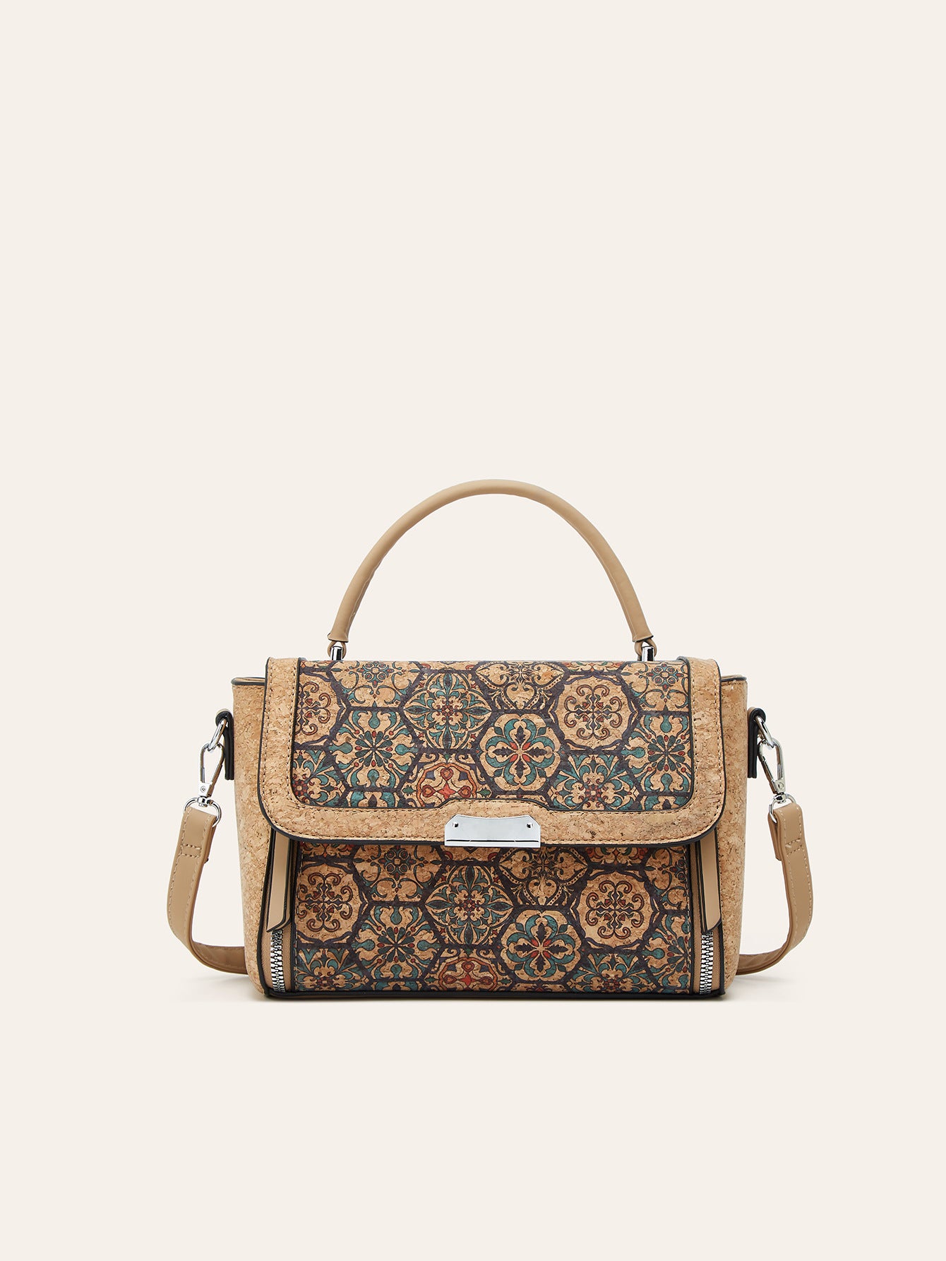 Cork Printed Trendy Small Tote Bag Casual Shoulder Bag