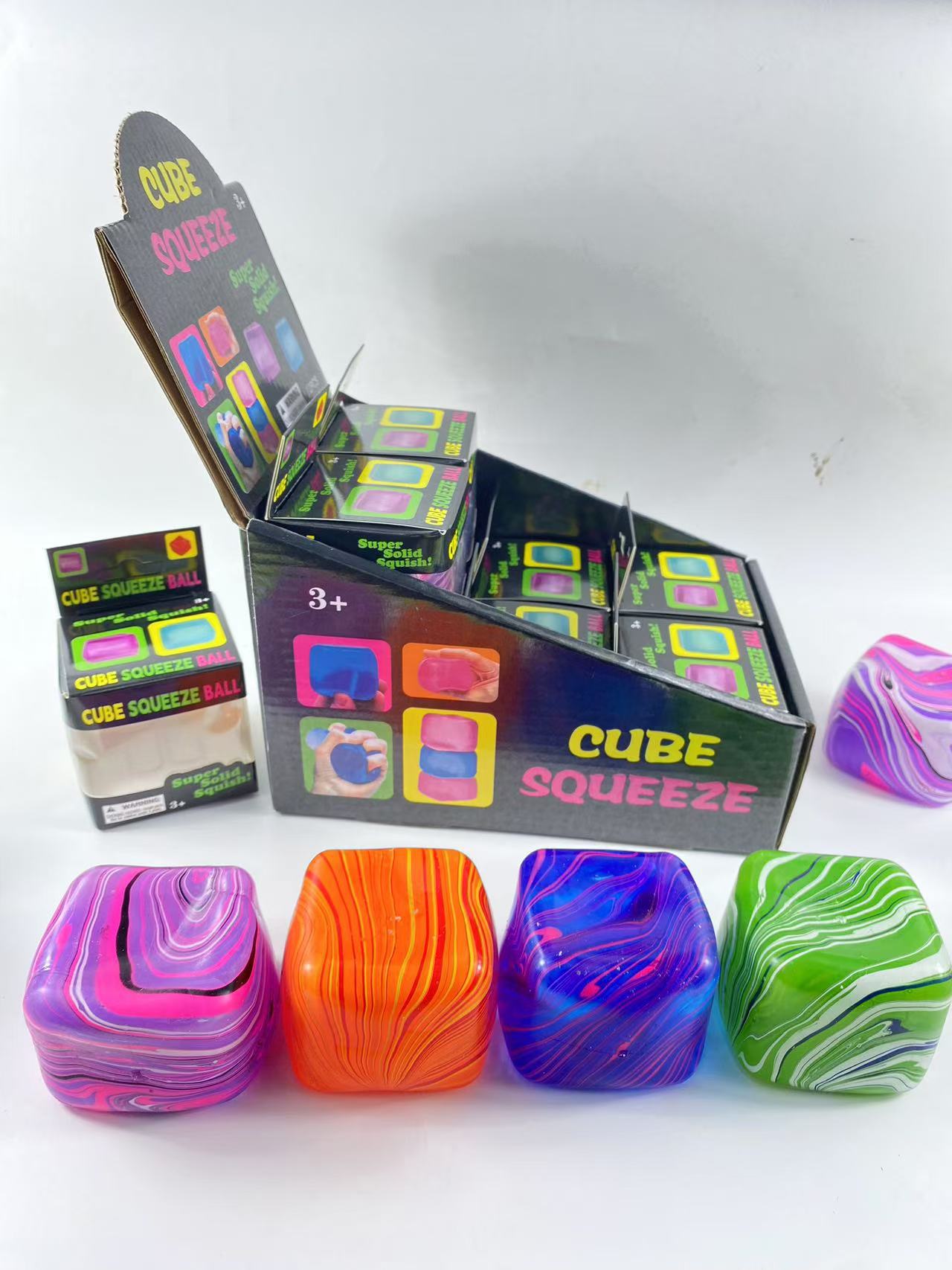 Textured Square Squishy Stress Toy Soft Silicone