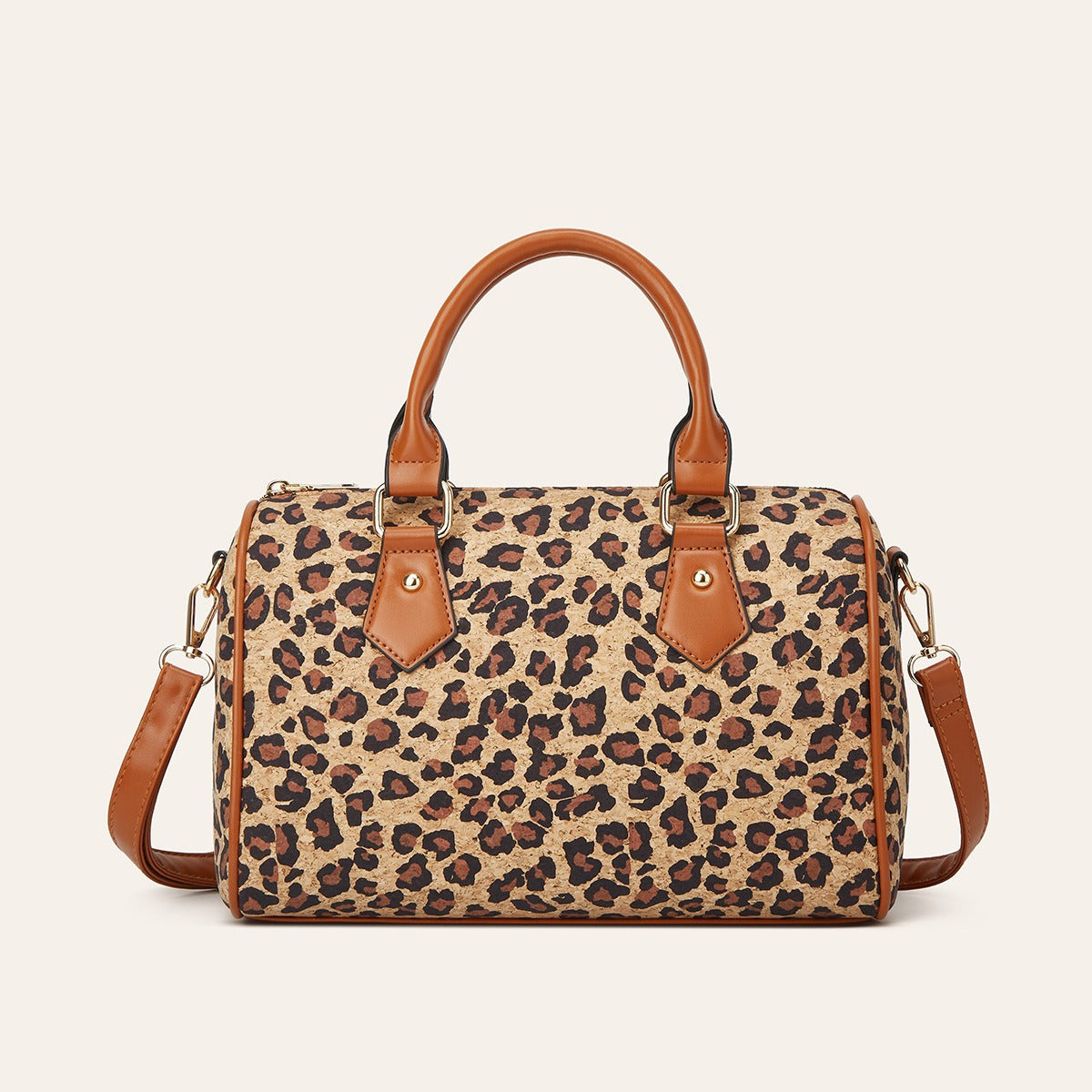 Retro Cork Texture Tote Bag with Ethnic Print
