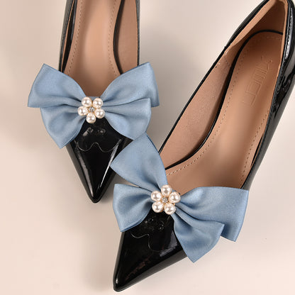 White Butterfly Alloy Shoe Clips Wedding Accessories