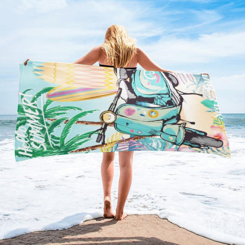 Printed Quick-Dry Microfiber Beach & Bath Towel