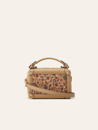 Bohemian Style Printed Cork Bag - Portable Makeup Handbag