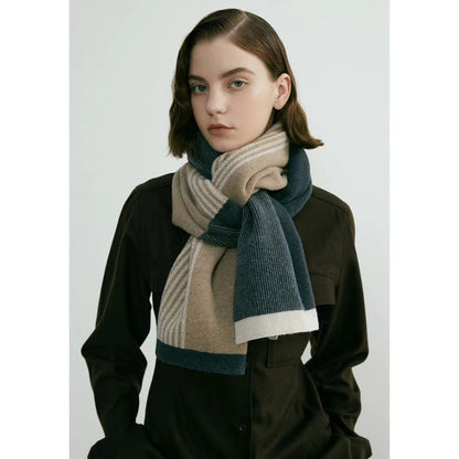 Vintage-Inspired Striped Knit Scarf for All Seasons