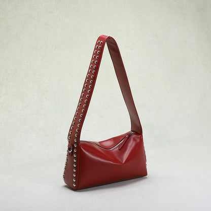 Punk Style Double-Sided Studded Crossbody Bag