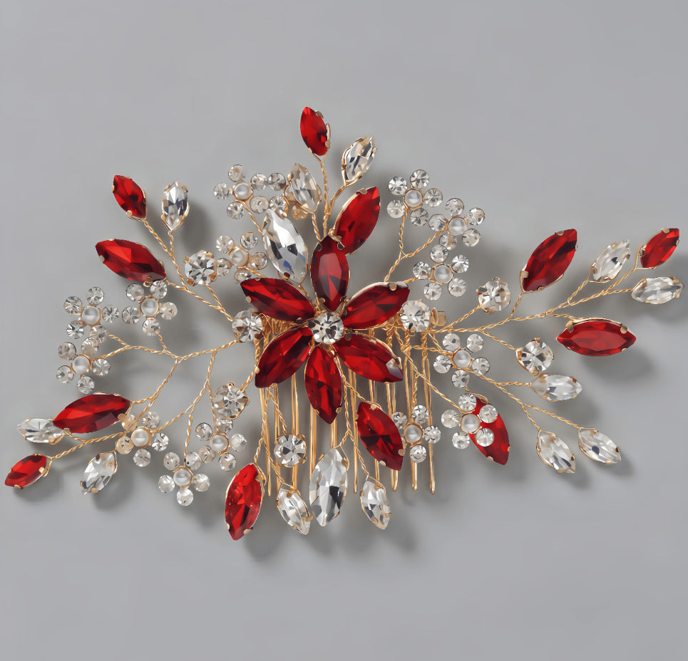 Exquisite Pearl and Crystal Flower Headpiece for Bridal Photoshoots