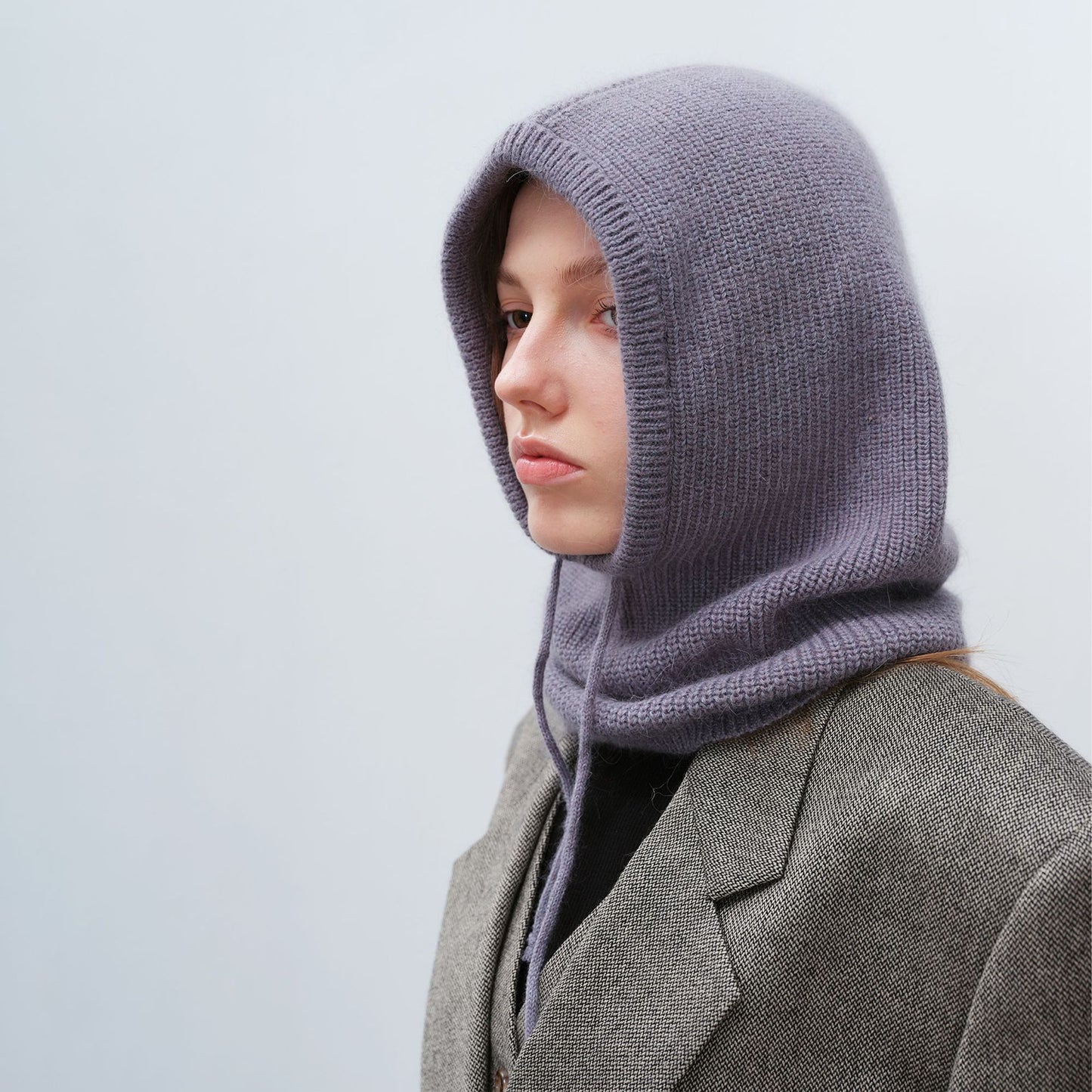 Unisex Simple Solid Color Knitted Rabbit Hair Beanie