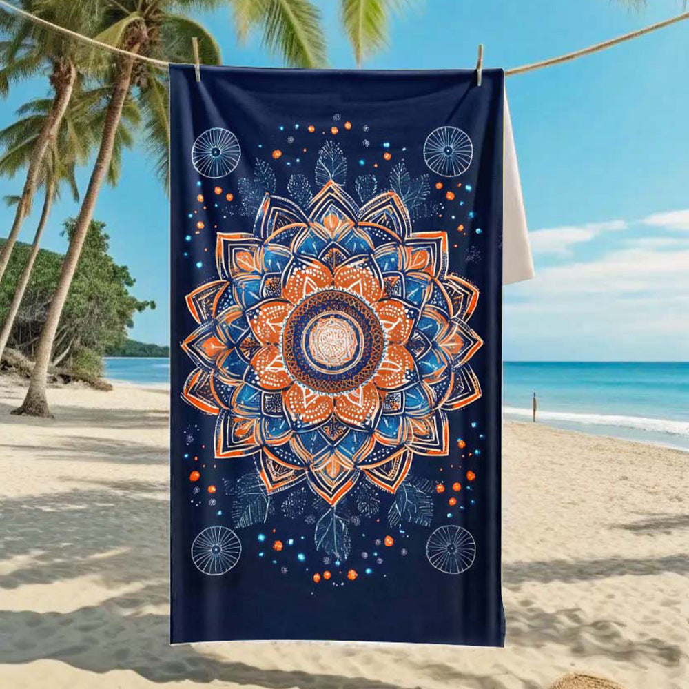 Ultra-Fine Microfiber Beach Towel Quick-Dry Bath Towel