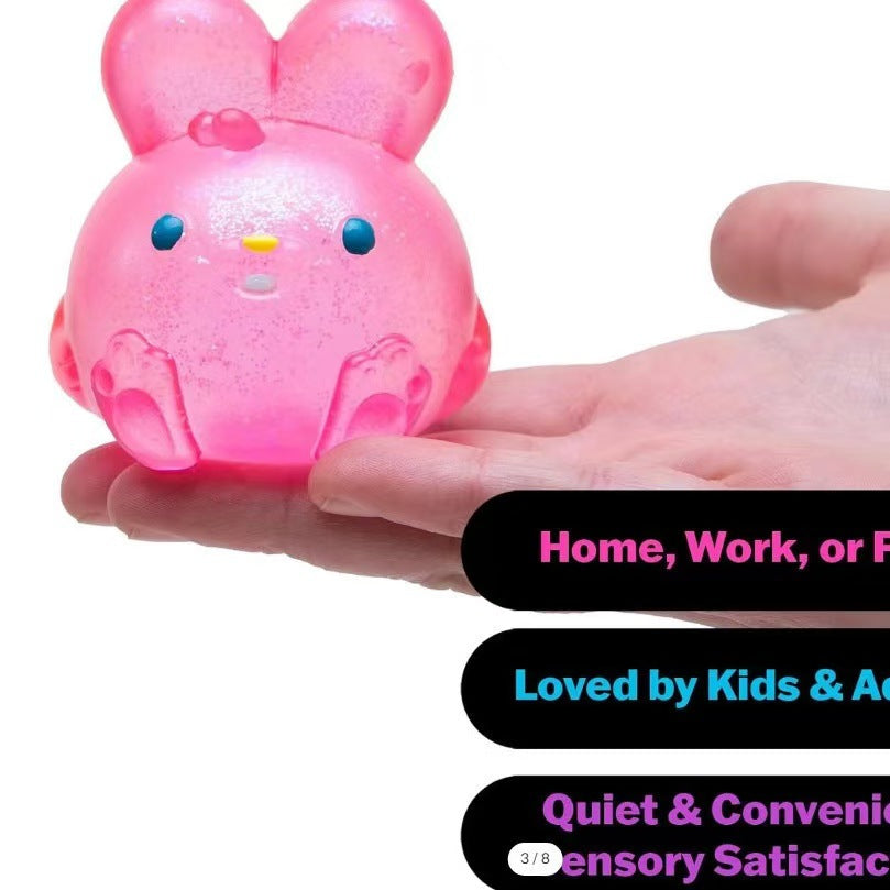 Rabbit Squishy Sensory Squeeze Toy TPR Stress Relief