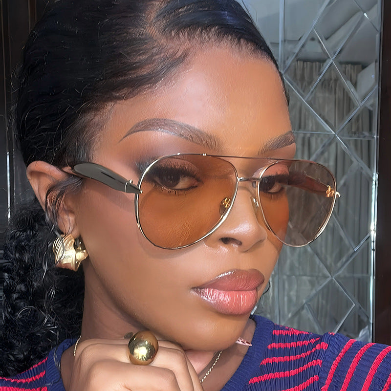 Trendy Full-Rim Metal Sunglasses for Men and Women