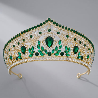 Luxury Rhinestone Crown Headpiece for Bridal and Party