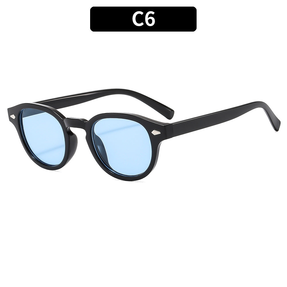 Retro Round Frame Sunglasses Stylish UV400 Protection
