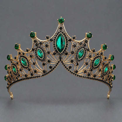 Baroque Style Crystal Crown for Weddings and Parties