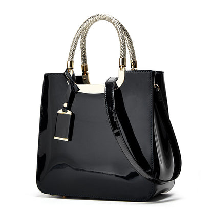 Fashionable Patent Leather Tote Bag for Women