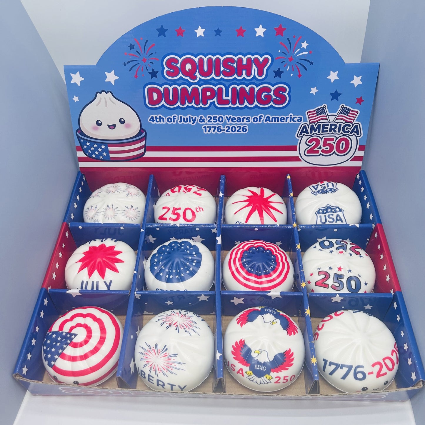 Dumpling Squishy Toy Smiley TPR Stress Relief