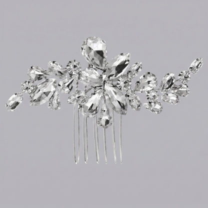 Exquisite Pearl and Crystal Flower Headpiece for Bridal Photoshoots