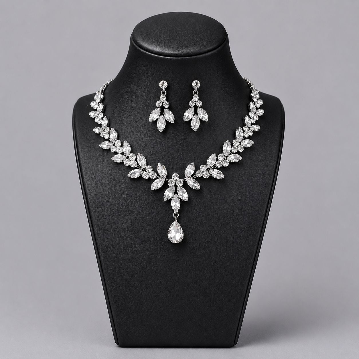 Luxury Bridal Jewelry Set with Pearl and Rhinestone for Weddings and Parties