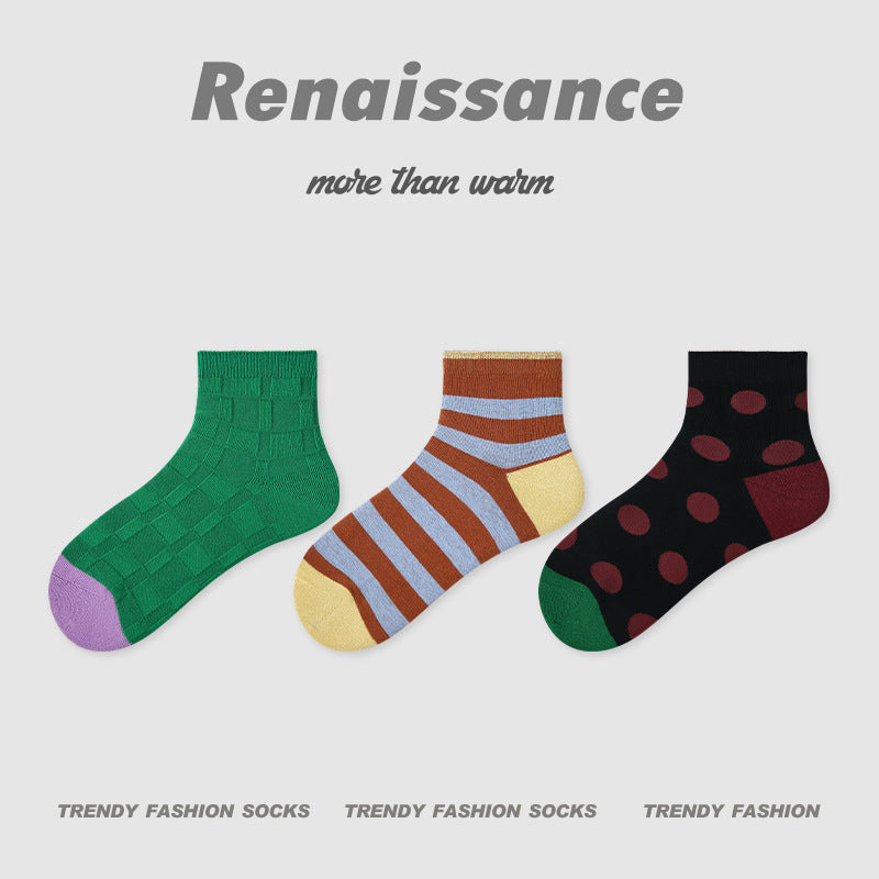Socks Bubble Cuff Combed Cotton Breathable Casual