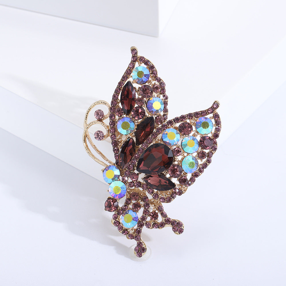 Luxury Rhinestone Butterfly Brooch Cute Fashion Accessory