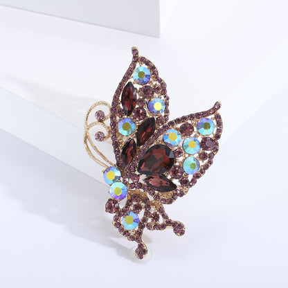 Luxury Rhinestone Butterfly Brooch Cute Fashion Accessory