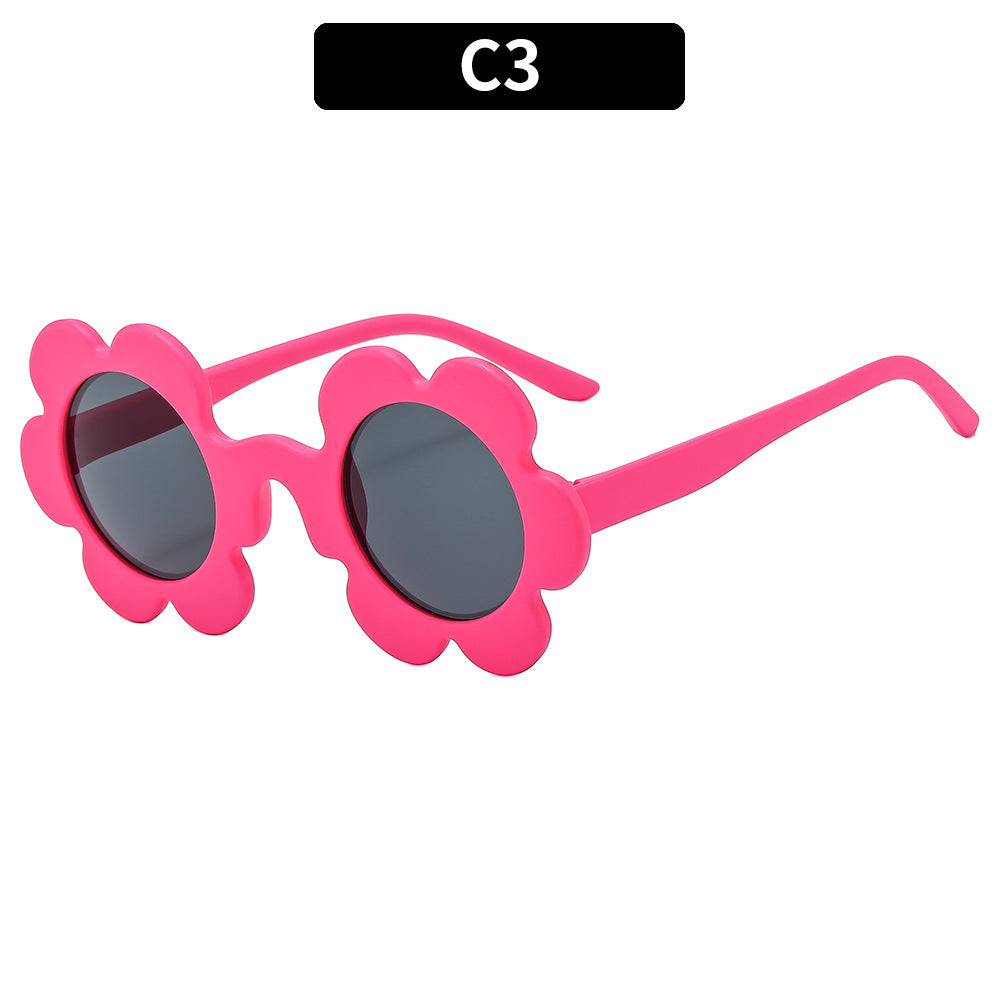 Trendy Floral Sunglasses Stylish Heart-Shaped UV400 Protection