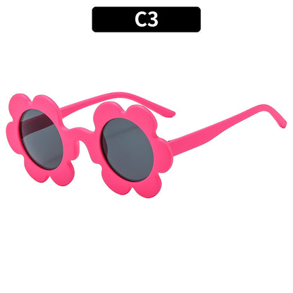 Trendy Floral Sunglasses Stylish Heart-Shaped UV400 Protection