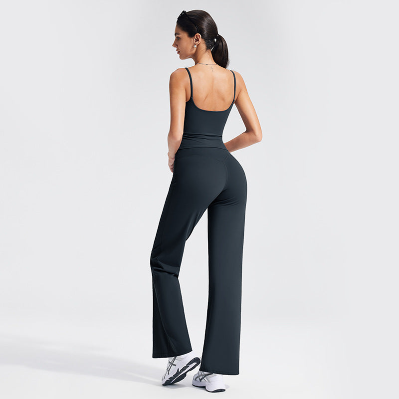 Women's Slim Fit Yoga Tank Top Set with Built-in Bra