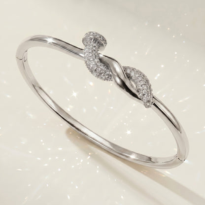 Stylish Open Cuff Bracelets with Zirconia for Weddings and Parties